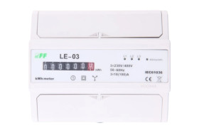 Licznik energii elektrycznej 3-fazowy 100A 230/400V z wyświetlaczem bębenkowym LE-03