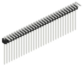 Pin header, 30 pole, pitch 1.27 mm, angled, black, 10061194