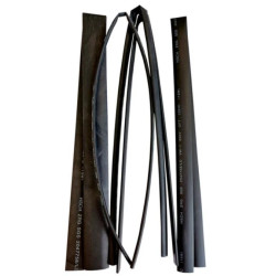 Zestaw rurek termokurczliwych, 3/5/8/10/15-50cm, czarne 08322 /5szt./