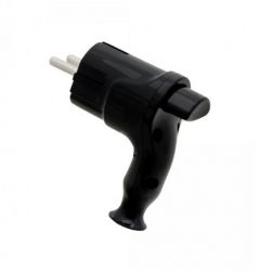Wtyczka kątowa z wypychaczem czarna