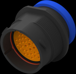 Plug, 47 pole, straight, black, HDP24-24-47PE-L017