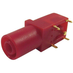 Cliff FCR7350R Safety Jack Socket Red Right Angle Pin 4mm 1pc