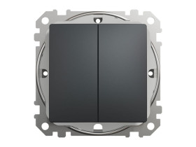 SEDNA DESIGN & ELEMENTS Wyłącznik podwójny świecznikowy IP44 czarny antracyt SDD214105 SCHNEIDER ELECTRIC