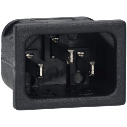 Bulgin PX0575/10/63 10A 250V C14 3P Snap Fit Panel Inlet