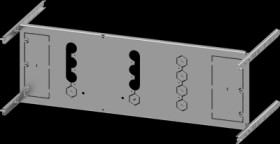 Mounting plate, metal, (L x W x H x D) 800 x 800 x 250 x 400 mm, for 3VA23 (400A), 3 pole, fixed installation, 8PQ6000-8BA27
