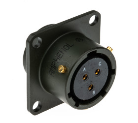 Złącze 3-pinowe Żeński Amphenol Limited Żeński Montaż w puszce MIL-DTL-26482 rozmiar 12