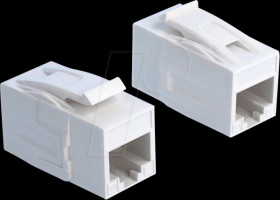 86299 Keystone Module RJ45 jack &gt; RJ45 jack Cat.6A UTP white