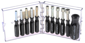 Zestaw wkrętaków nasadowych, dł. całkowita: 89 mm, końcówka: Sześciokątna, rozmiar: 3,5 → 10 mm