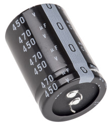 Kondensator 470μF 450V dc Zatrzaskowy Nichicon roztaw: 10mm 35 (Dia.) x 50mm