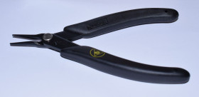 XURON 450AS Antystatyczne cążki, szczypce do krepowaniaSzczęki (30mm) gładkie, płaskie