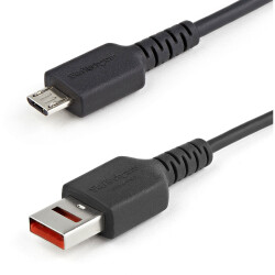 StarTech.com USBSCHAU1M 3ft (1m) Secure Charging Cable – USB-A to Micro USB Dat