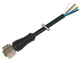 Złącze okrągłe M12 żeńskie proste z wolnym końcem przewodów 12pin 7000-19041-7020300