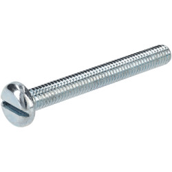 R-TECH 337196 Slotted Pan Head Machine Screws BZP M6 50mm - Pack Of 100