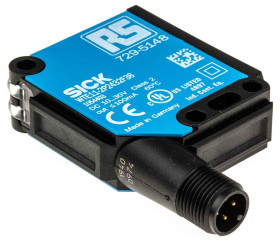 Czujniki fotoelektryczne Dyfuzyjny w obudowie prostokątnej RS PRO PNP zakres 40 mm → 1 m LED