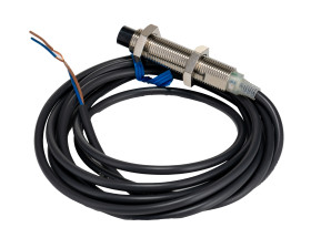 Czujnik zbliżeniowy M12 Indukcyjny 5 mm Omron Niewpuszczany 24 → 240 V AC długość 60mm Gwintowany