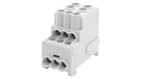 Blok Rozdzielczy Dbr 100A (2X25 / 6X10) Al/Cu - Szary