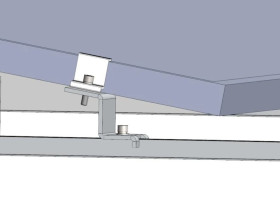 Uchwyt niski na dach membranę konstrukcja balastowa bezinwazyjna