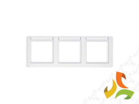 BERKER Q.1 Ramka 3 potrójna pozioma z polem opisowym biały aksamit 10236019 HAGER