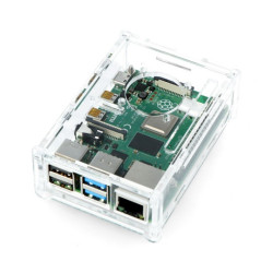 Obudowa do Raspberry Pi 4B - przezroczysta - LT-4B14