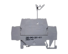 Złączka szynowa 2-piętrowa z diodą 1N4007 2,5mm2 szara 280-940/281-411 /50szt./