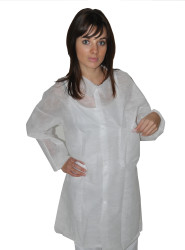 Gown with collar White XL