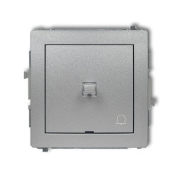 DECO Przycisk /dzwonek/ w stylu amerykańskim srebrny metalik 7DWPUS-4