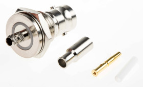 Złącze koncentryczne Montaż na panelu Żeński 50Ω typ złącza Złącze BNC 0 to 6GHz Połączenie zagniatane typ kabla