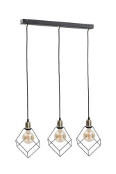 Lampa wisząca loftowa 3xE27 RUBEN GOLD