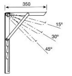Wspornik składany 500mm na dzwi szary NSYSDT5