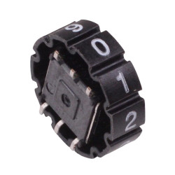 DH101ALSMT004 APEM Left Hand 0-9 PCB Thumbwheel Switch