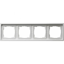 GIRA F100 Ramka poczwórna biały połysk