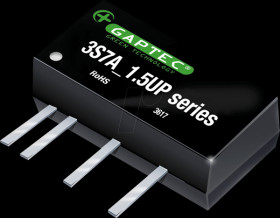 3S7A_2412S1.5UP DC/DC converter, 3 W, 12 V, SIL 7