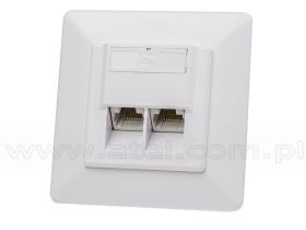 Puszka podtynkowa, kat. 5e, 2x RJ-45, UTP