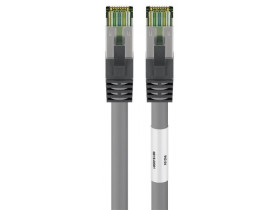 Kabel Patchcord CAT 8.1 S/FTP PIMF RJ45/RJ45 2m szary