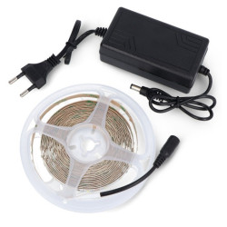 Zestaw: pasek LED SMD3528 IP20 4,8W, 60 diod/m, barwa zimna - 5m + zasilacz 12V/3A