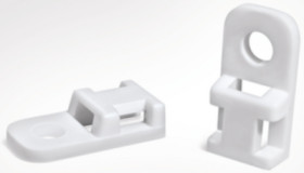 Mounting base, PA, white, (L x W x H) 20.4 x 10.2 x 5.1 mm, 151-31203