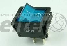 Przeł. kołys. podśw. duży ON-OFF 12V niebieski