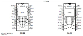 Serially Controlled, Low-Voltage, 8-Channel Dual 4-Channel Multiplexers