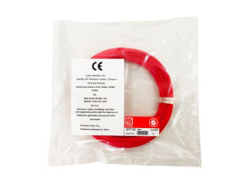 Przewód montażowy 0,05mm² Czerwony RS PRO ETFE 30 AWG 300 V dł. 50m 1/0,25 mm