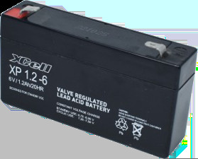 Lead-battery, 6 V, 1.2 Ah, 97 x 24 x 52 mm, faston plug 4.8 mm, XCEXP1.26
