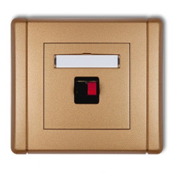 FLEXI Gniazdo głośnikowe pojedyncze złoty metalik 8FGG-1