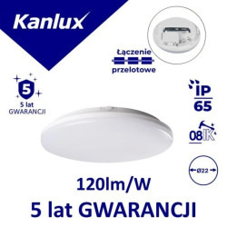 Plafoniera LED STIVI LED 15W-NW-O okrągła Ø 22 2300lm 4000K IP65 IK08 II kl. 5 lat Gwar. PZH biały 35006
