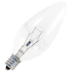 E12 240V 40W klar 35x95 świeca C35 ChRL 7335