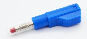 25.450.5 wtyk bananowy 4mm bezpieczny 600V / 32A / CATII. niebieski