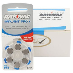 120 x baterie do aparatów słuchowych Rayovac 675 IMPLANT PRO