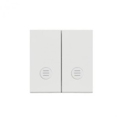 Simon 55 Klawisz podwójny z oczkami do: SW6/2L2M Jasnoszary mat TKW6/2L2/114