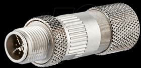 Plug M12, 8-pin, for field assembly