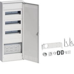 Rozdzielnica hybrydowa natynkowa 36 moduły 5-rzędowa 1x płyta 1x gniazdo drzwi stal Volta VA603NWH