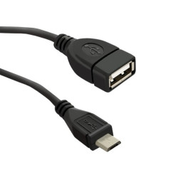 Qoltec Kabel USB OTG 2.0 A żeński Micro USB B męski 0.2m