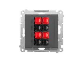 SIMON 55 Gniazdo głośnikowe poczwórne grafitowy mat TGL4.01/116 KONTAKT SIMON